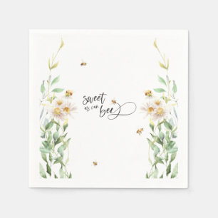 Sweet as can bee Waterverf Floral Honeybee Servet