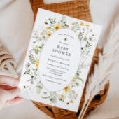 Sweet as Can Bee Yellow Flowers Baby Shower  Kaart