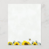 Sweet As Can Bee Zonnebloemen Baby shower Invitati (Achterkant)