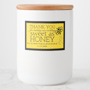 Sweet As Honey Aangepaste Gast Favor Label Voedselcontainer Etiket