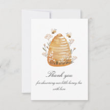 Sweet as Honey Bee Baby shower Dank je wel Card