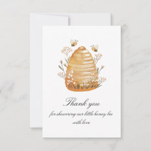 Sweet as Honey Bee Baby shower Dank je wel Card Bedankkaart