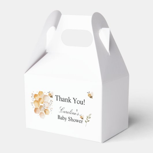 Sweet as Honey Bee Baby shower Favoriete Box Bedankdoosjes (Voorkant Zijde)