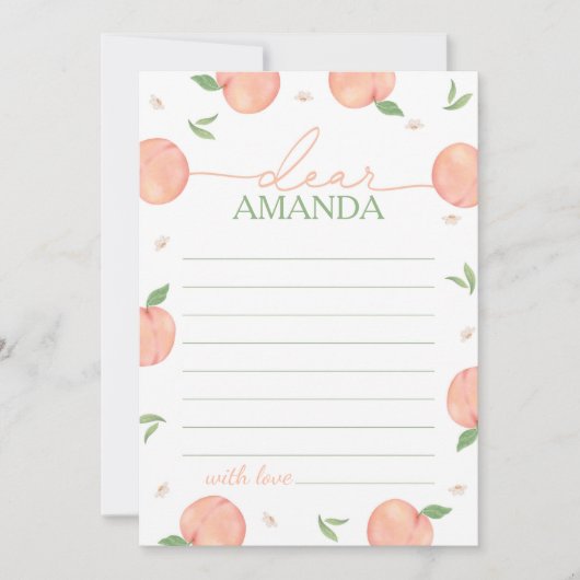 Sweet As Peach Verjaardag Tijd Capsule Kaart (Voorkant)