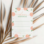 Sweet As Peach Verjaardag Tijd Capsule Kaart<br><div class="desc">Leg kostbare herinneringen vast met onze 'Sweet As a Peach' Birthday Time Capsule Kaarten. Met schattige perzik design en charmante graphics, zijn deze kaarten ideaal voor gasten om speciale berichten en herinneringen van uw feest op te nemen. Ideaal voor het creëren van een nostalgische aandenken, ze voegen een unieke en...</div>