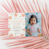 Sweet As Peach Verjaardagsfoto Kaart