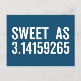 Sweet As Pi Funny Quote Briefkaart