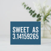 Sweet As Pi Funny Quote Briefkaart (Staand voorkant)