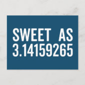 Sweet As Pi Funny Quote Briefkaart (Voorkant)
