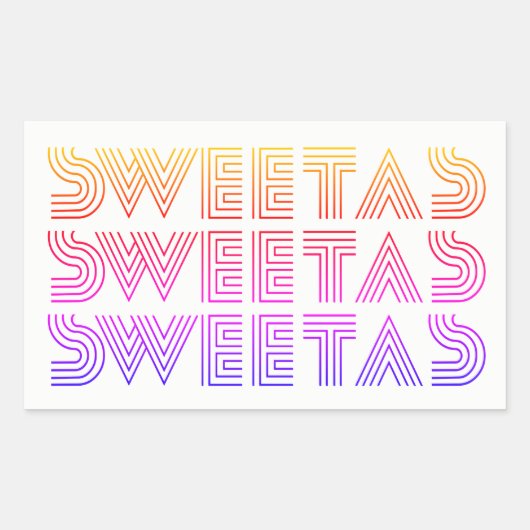 "Sweet As" Rainbow Sticker (Voorkant)
