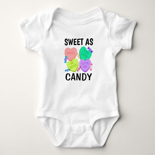 Sweet As Snoep Valentijnsdag Baby Bodysuit (Voorkant)
