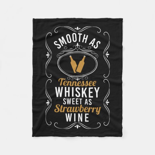Sweet As Strawberry Wine Tennessee Pride Drink Fleece Deken (Voorkant)