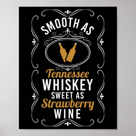 Sweet As Strawberry Wine Tennessee Pride Drink Poster (Voorkant)