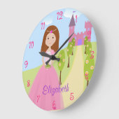 Sweet Auburn Hair Princess Persoonlijk Grote Klok (Hoek)