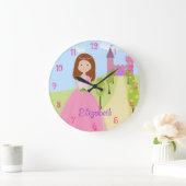 Sweet Auburn Hair Princess Persoonlijk Grote Klok (Huis)