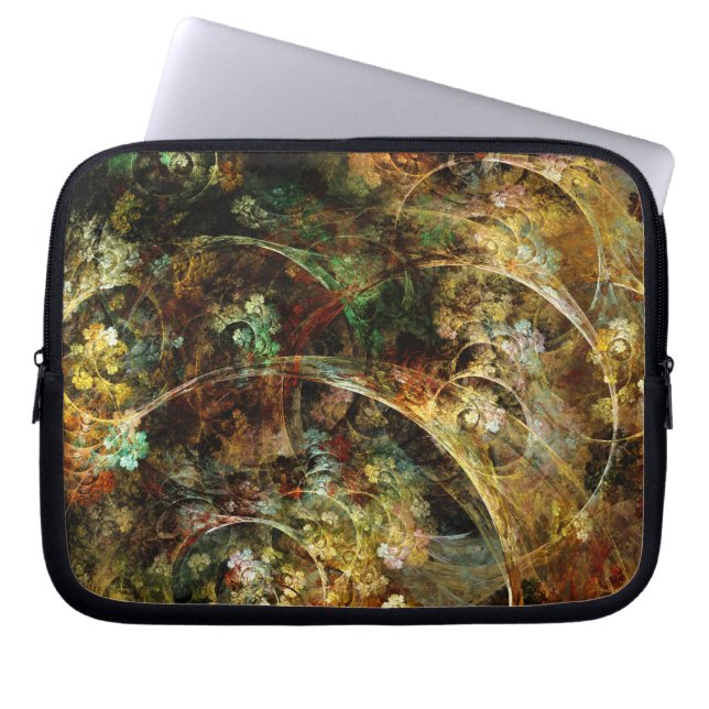 Sweet Autumn Abstracte Fractal Art Laptop Sleeve (Voorkant)