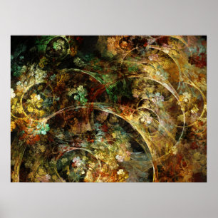 Sweet Autumn Abstracte Fractal Art Poster