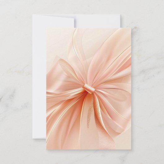 Sweet Autumn Bow Little Pumpkin Baby shower Bedankkaart (Achterkant)