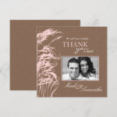 Sweet Autumn Bride Square Bedankkaart (Voorkant / Achterkant)