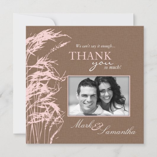 Sweet Autumn Bride Square Bedankkaart (Voorkant)