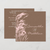Sweet Autumn Bride Wedding Invitation Square Kaart (Voorkant / Achterkant)