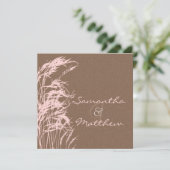 Sweet Autumn Bride Wedding Invitation Square Kaart (Staand voorkant)