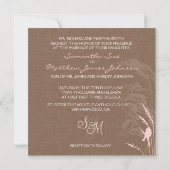 Sweet Autumn Bride Wedding Invitation Square Kaart (Achterkant)