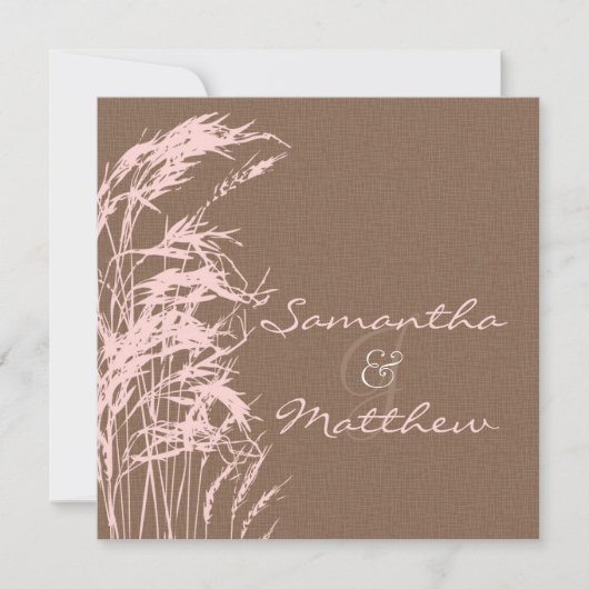 Sweet Autumn Bride Wedding Invitation Square Kaart (Voorkant)
