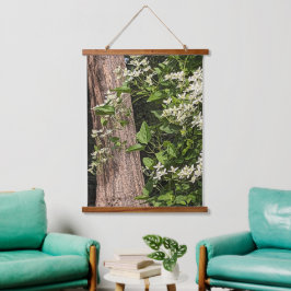 Sweet Autumn Clematis Floral Hangend Wandkleed