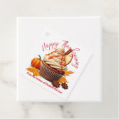 Sweet Autumn Cupcake Harvest Happy Thanksgiving Bedankjes Labels (In situ)