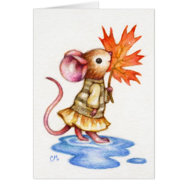 Sweet Autumn - Muis Art Card (Voorkant)