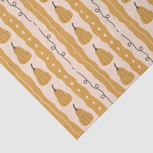 Sweet Autumn Pumpkin Pattern Wrapping Tissue Paper Tissuepapier (Detail)