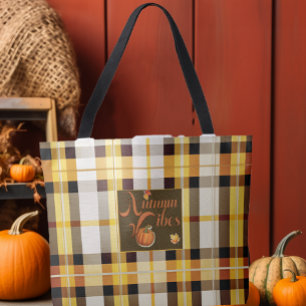 Sweet Autumn Vibes Trendy Thanksgiving Tote Bag
