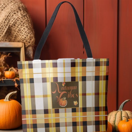 Sweet Autumn Vibes Trendy Thanksgiving Tote Bag