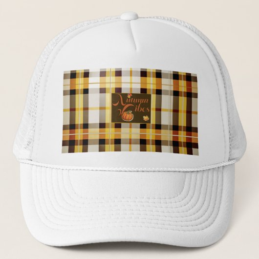 Sweet Autumn Vibes Trendy Thanksgiving Trucker Pet (Voorkant)
