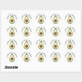 Sweet Avocado Kiss Ronde Sticker (Vel)