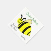 Sweet Babies Geel Bumble Bee Twins Baby shower Servetten (Hoek)