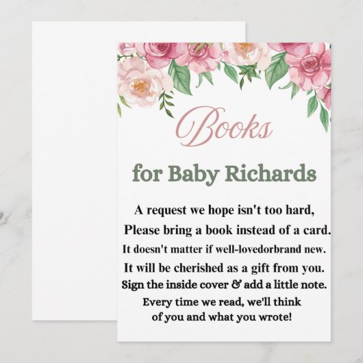 Sweet Baby Aankomst Uitnodigen Kaart (Voorkant / Achterkant)