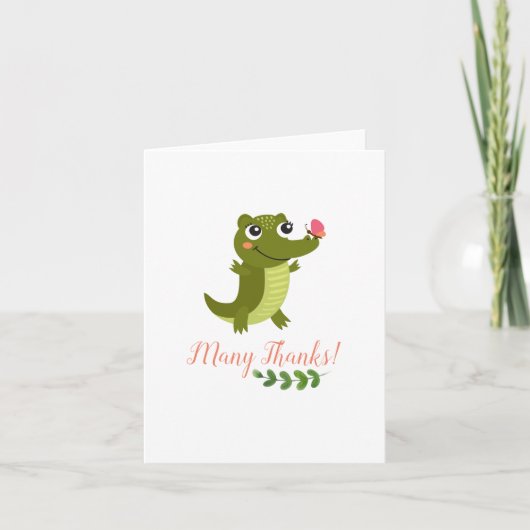 Sweet Baby Alligator Gift Note Bedankkaart (Voorkant)