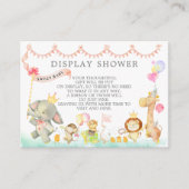 Sweet Baby Animals Parade Baby shower Gift Display Informatiekaartje (Voorkant)