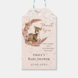 Sweet Baby Bambi Flowers moon Clouds Stars Favor Cadeaulabel