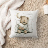 Sweet baby bear fast asleep on fluffy clouds kussen (Deken)