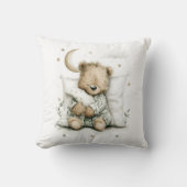 Sweet baby bear fast asleep on fluffy clouds kussen (Voorkant)