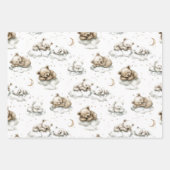 Sweet baby bears fast asleep on fluffy clouds inpakpapier vel (Voorkant 3)