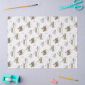 Sweet baby bears fast asleep on fluffy clouds tissuepapier (Craft)