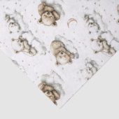 Sweet baby bears fast asleep on fluffy clouds tissuepapier (Detail)