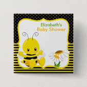Sweet Baby Bee Baby shower Button (Voorkant)