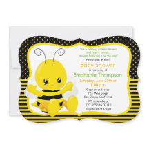 Sweet Baby Bee Baby shower Invitation