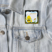 Sweet Baby Bee Boy Baby shower Button (In situ)