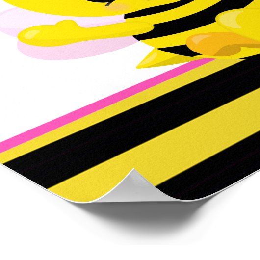 Sweet Baby bee Girl Baby shower Banner Poster (Hoek)